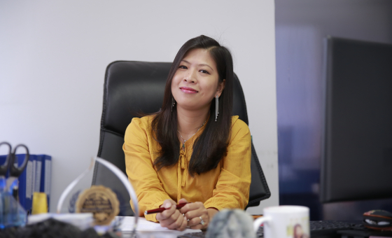 From a cane juice truck, the owner of the company sells food