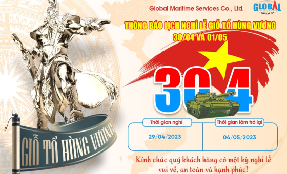 Holiday schedule for Hung Kings Commemorations, April 30th and May 1st